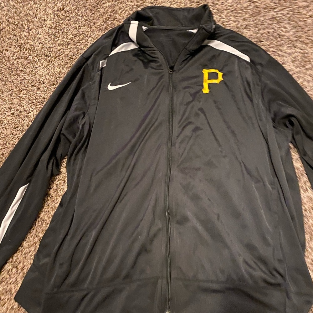 Authentic player worn Pirates zip up